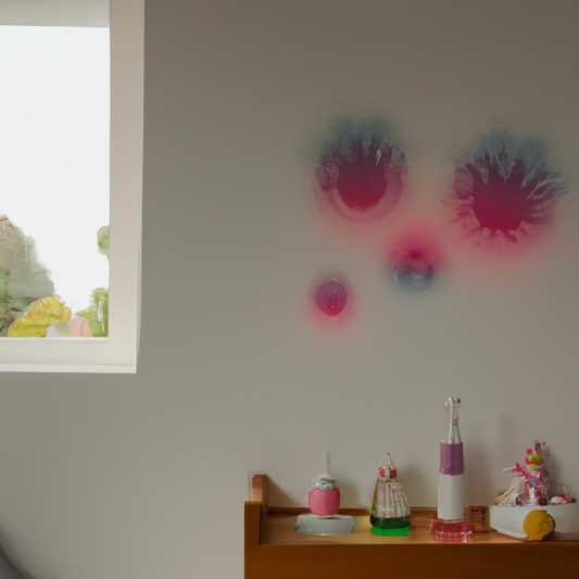 Cozy nursery room in New Zealand with gentle light filtering through, showcasing an assortment of essential oil diffusers designed specifically for babies, each with soft, playful designs and soothing