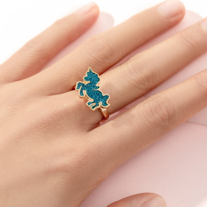 Blue Horse Kid's Fidget Ring